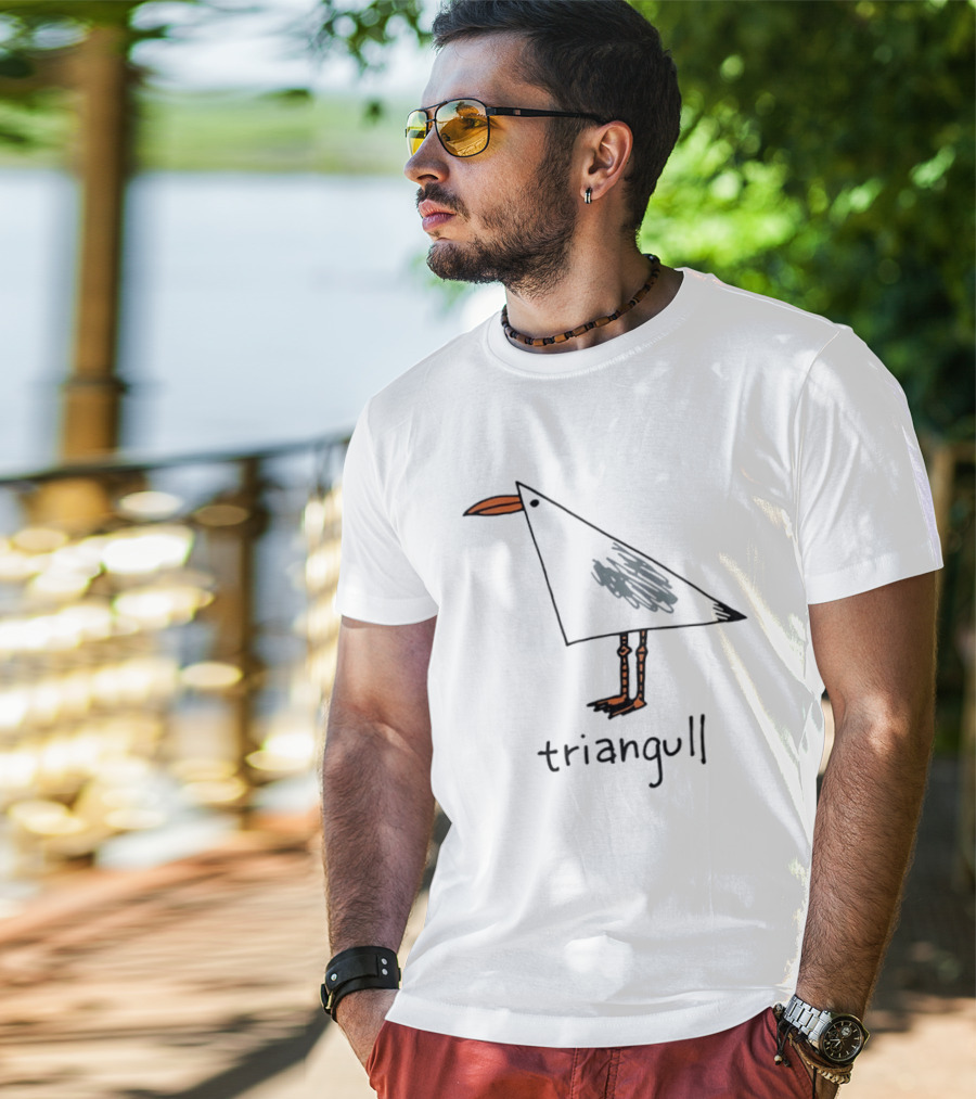 Triangull Triangle Seagull Bird Pun T-Shirt