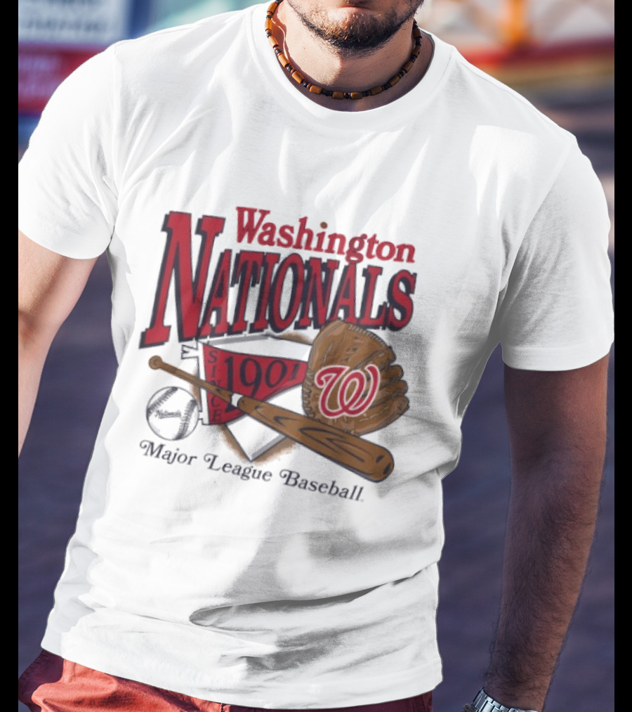 Washington Nationals Est 1901 Baseball Bat Glove Major League T-Shirt