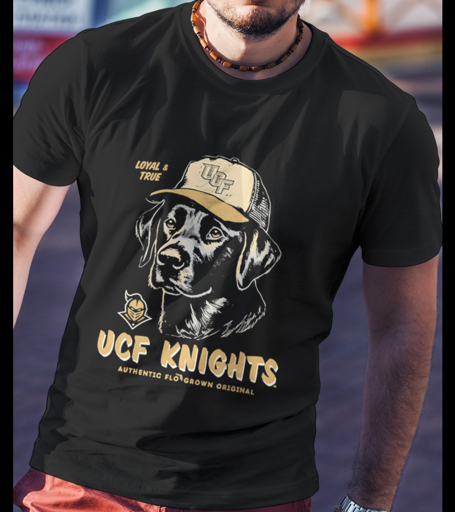 UCF Knights Loyal And True Black Lab Dog Authentic Florgrown Original T-Shirt