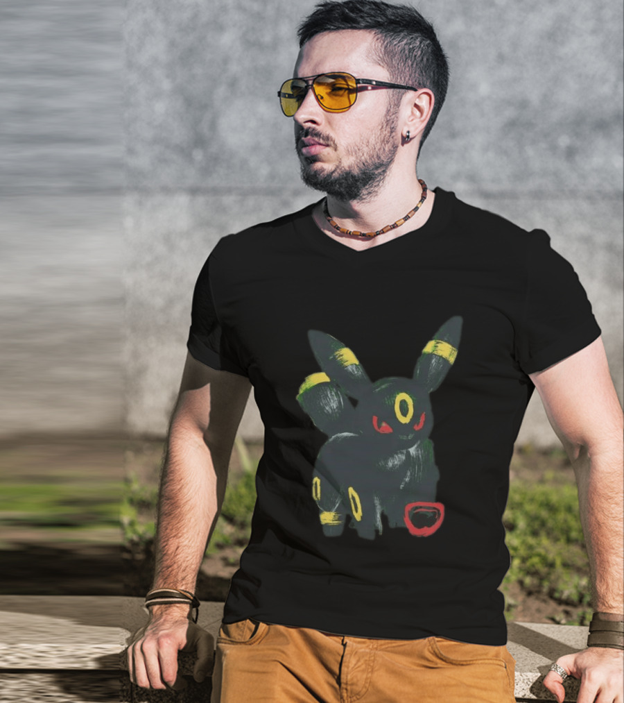Umbreon Pokemon Distressed T-Shirt