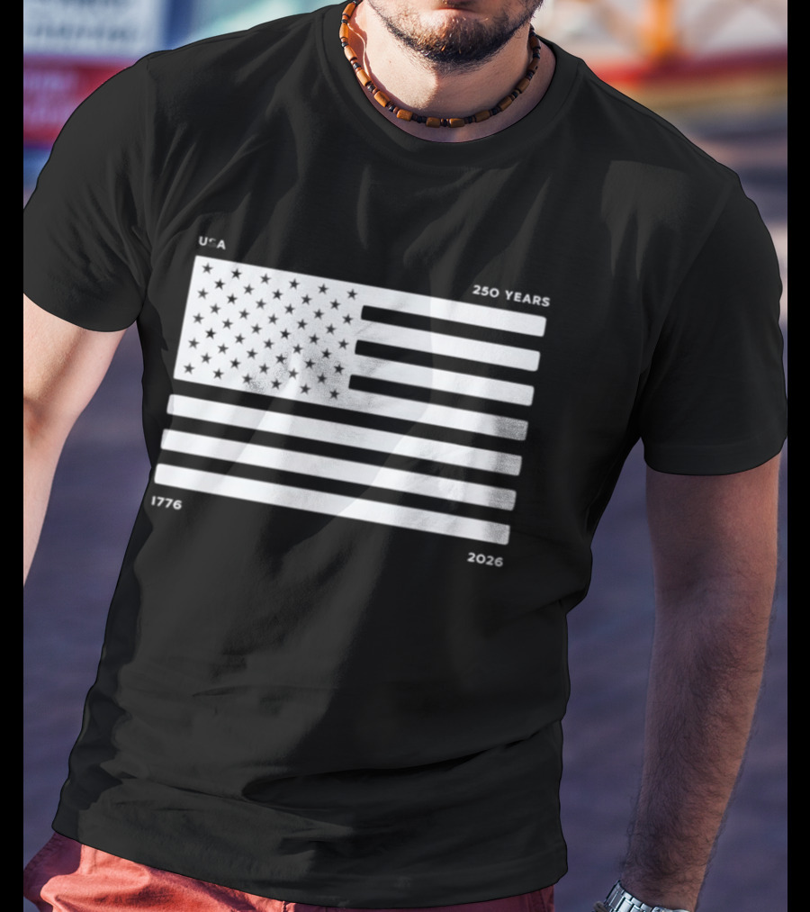 USA 250 Years 1776 2026 American Flag 250th Anniversary Celebration T-Shirt