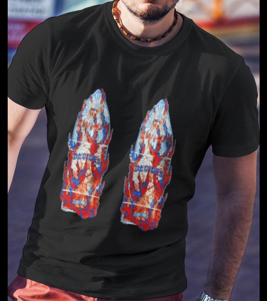 Who Decides War Stained Glass Angels In Flames Streetwear T-Shirt