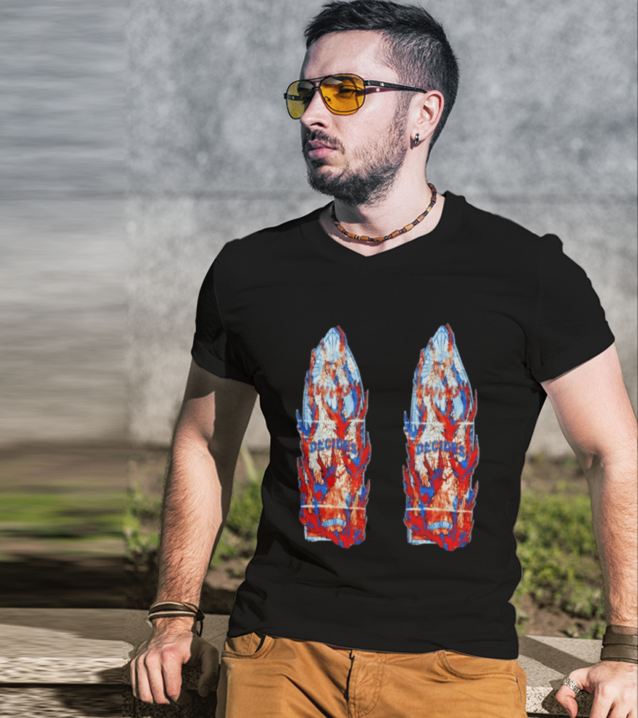 Who Decides War Stained Glass Angels In Flames Streetwear T-Shirt