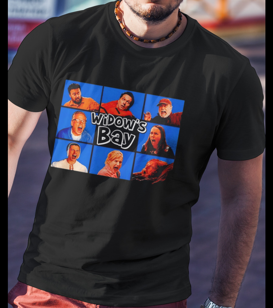 Widow's Bay Screaming Cast Faces Collage T-Shirt