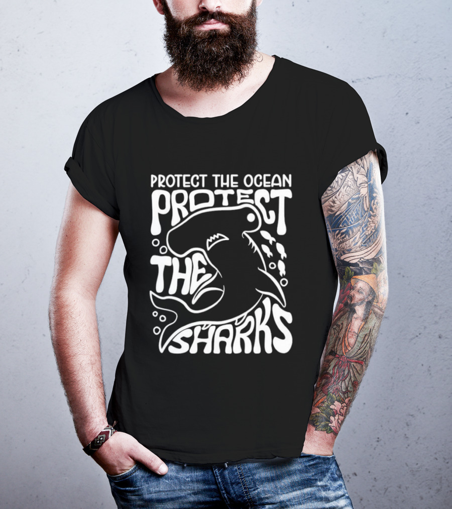 Protect The Ocean Protect The Sharks Hammerhead Shark Advocacy T-Shirt