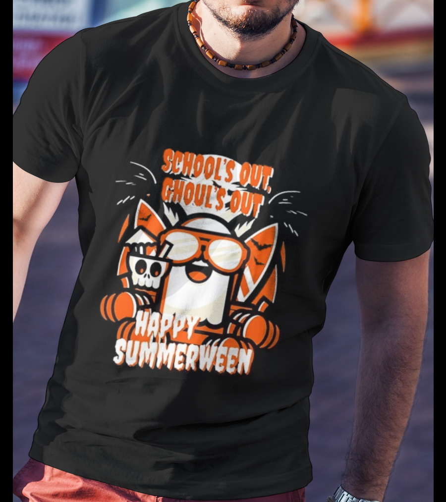 School's Out Ghoul's Out Happy Summerween Retro Fun T-Shirt