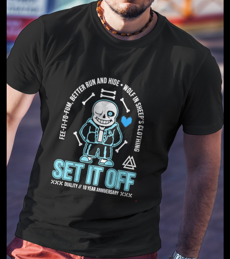 Set It Off Duality 10 Year Anniversary Undertale Sans Wolf In Sheep's Clothing T-Shirt