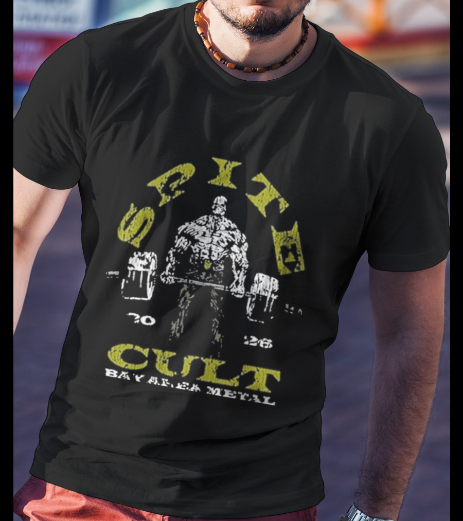 Spite Cult Gold's Gym Bay Area Metal Heavy Lifting T-Shirt