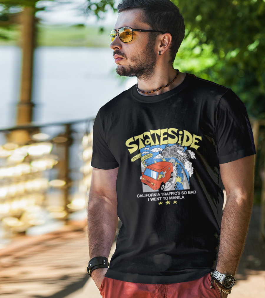 Stateside California Traffic Is So Bad I Went To Manila Red Van Star T-Shirt