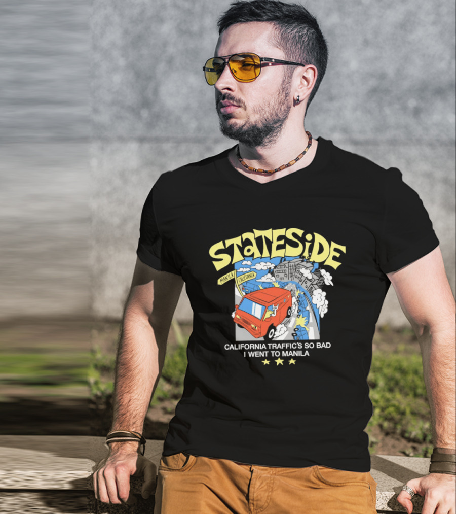 Stateside California Traffic Is So Bad I Went To Manila Red Van Star T-Shirt