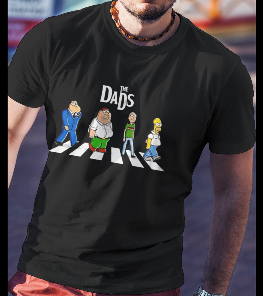The Dads Cartoon Crossing Parody Featuring Simps Road T-Shirt