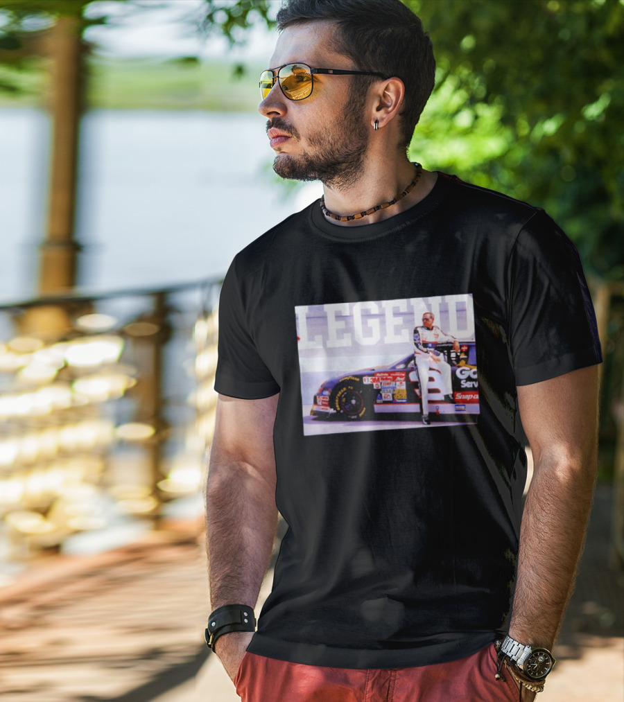 Dale Earnhardt Legend Goodwrench Service Plus Car Racing Image T-Shirt