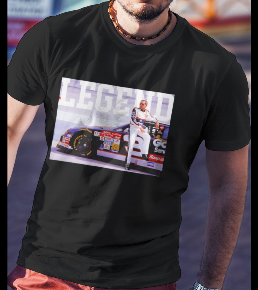 Dale Earnhardt Legend Goodwrench Service Plus Car Racing Image T-Shirt