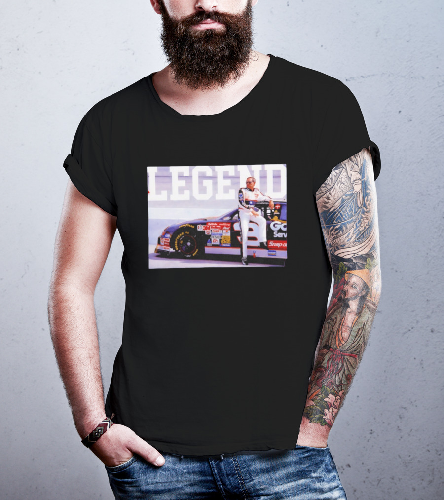 Dale Earnhardt Legend Goodwrench Service Plus Car Racing Image T-Shirt