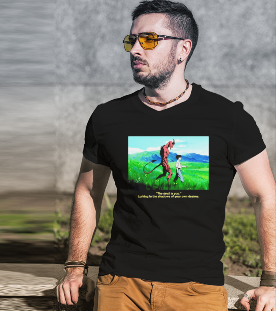 The Devil Is You Lurking In The Shadows Of Your Own Desires Anime Character Scene T-Shirt