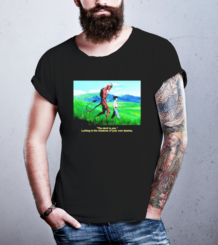 The Devil Is You Lurking In The Shadows Of Your Own Desires Anime Character Scene T-Shirt