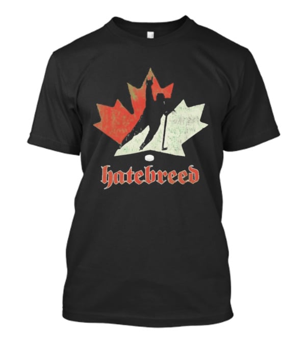 Maple Leaf Hockey Player Hatebreed T-Shirt