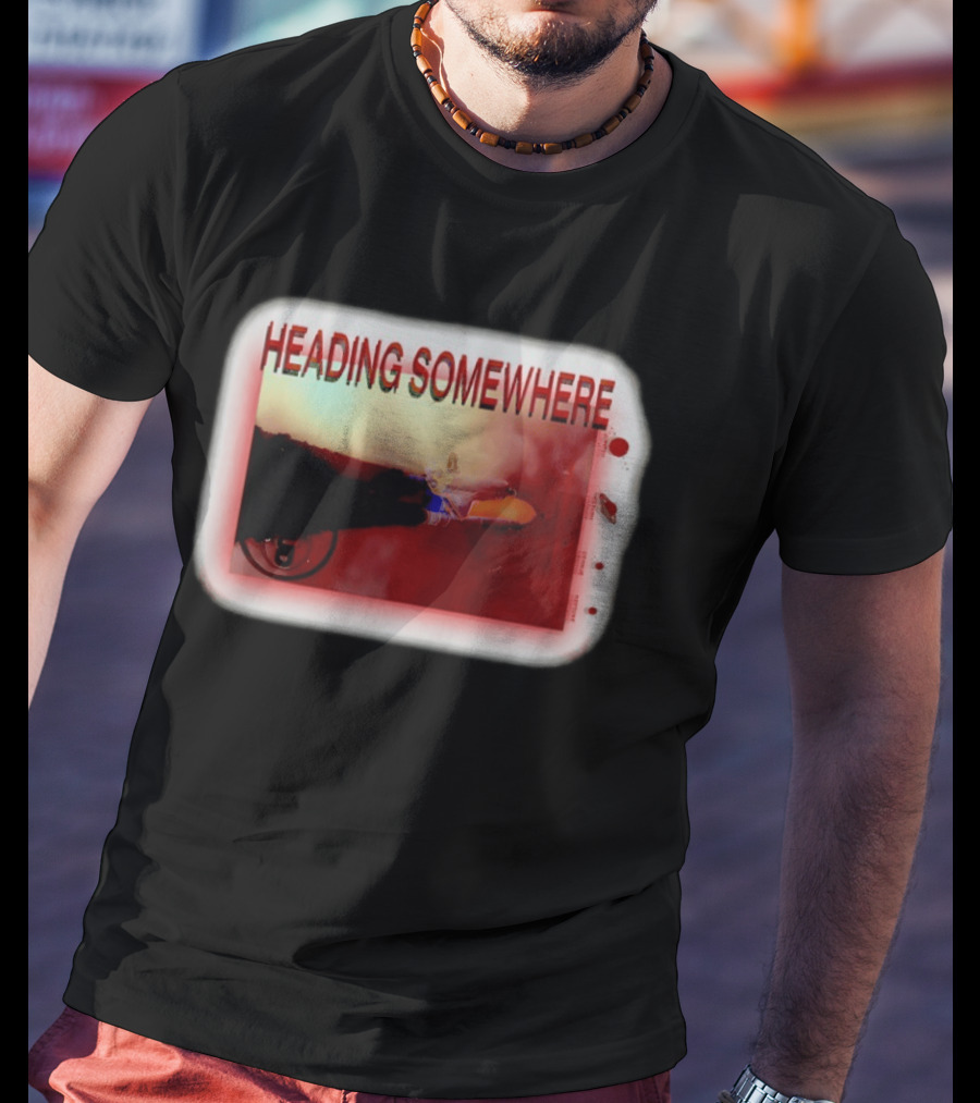 Heading Somewhere Motorcycle Journey Vintage Road Trip T-Shirt