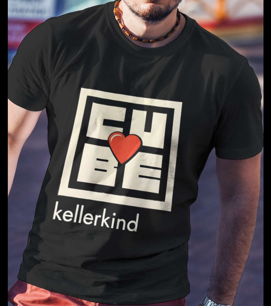 Kellerkind Cube Heart Design With Red Love T-Shirt