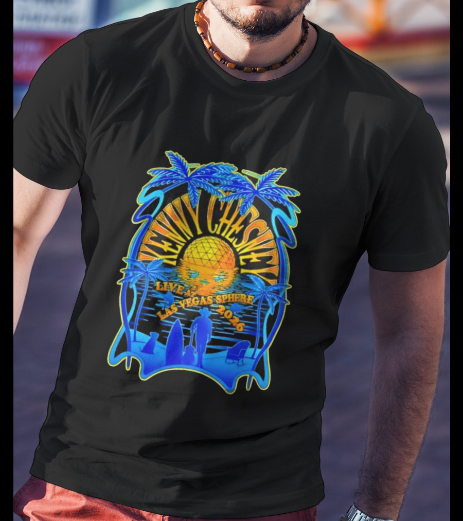 Kenny Chesney Live At Las Vegas Sphere 2026 Tropical Sunset And Palms T-Shirt