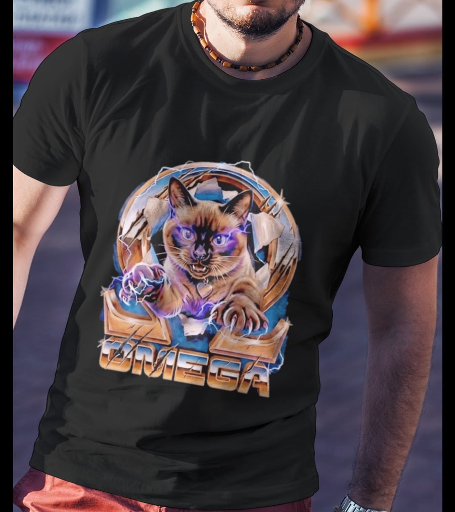 Kenny Omega Electric Cat With Lightning And Omega T-Shirt