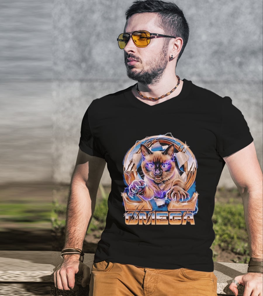 Kenny Omega Electric Cat With Lightning And Omega T-Shirt