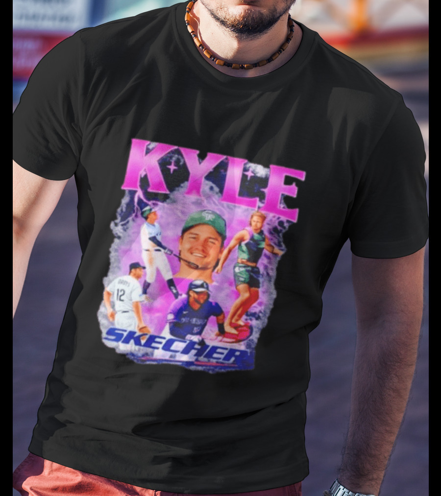 Kyle Groys Skecher Collage Baseball Dodgers > T-Shirt