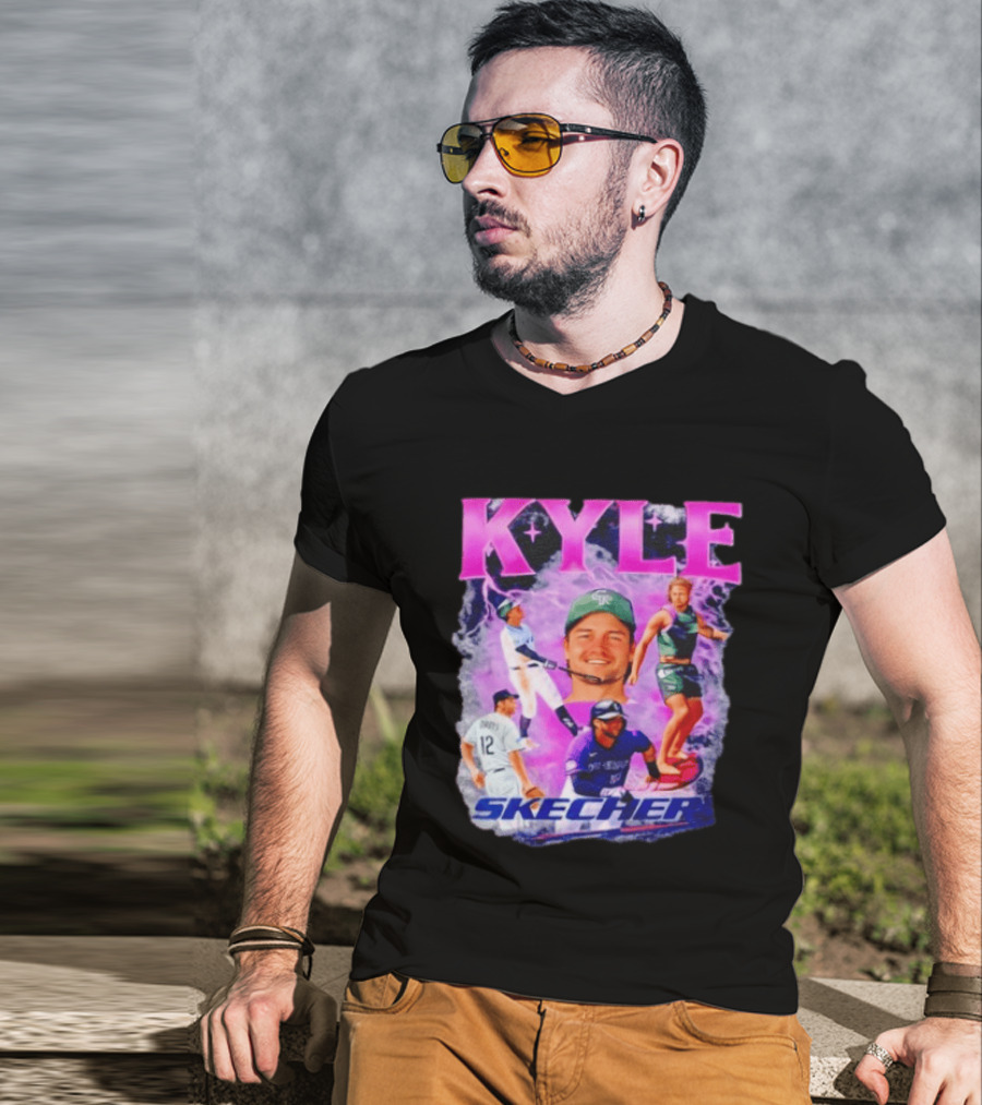 Kyle Groys Skecher Collage Baseball Dodgers > T-Shirt
