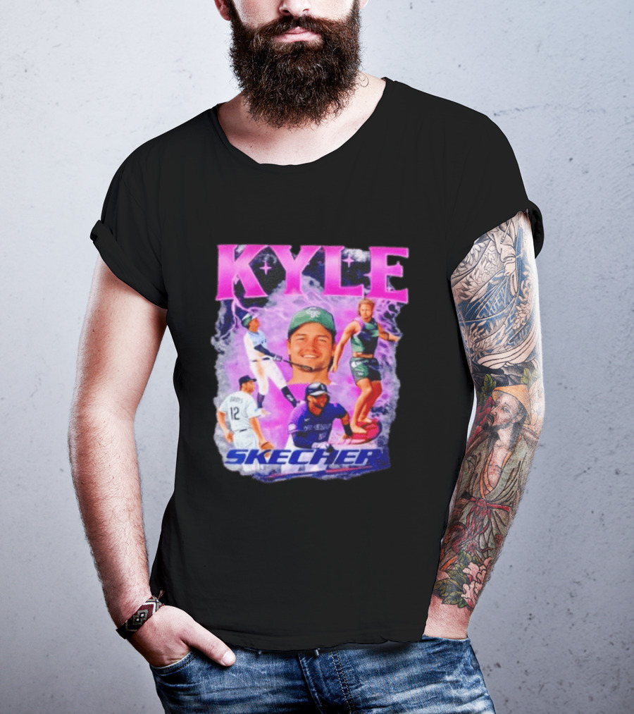Kyle Groys Skecher Collage Baseball Dodgers > T-Shirt