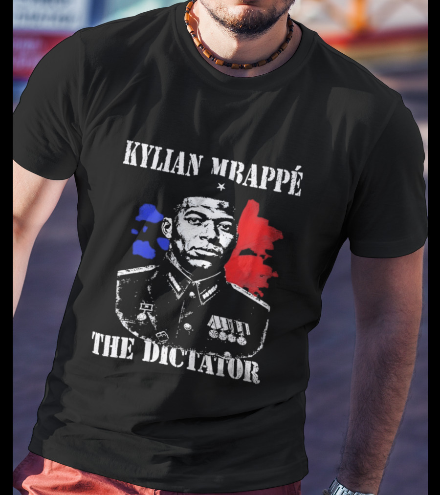 Kylian Mbappé The Dictator Military Uniform Meme Tricolor T-Shirt