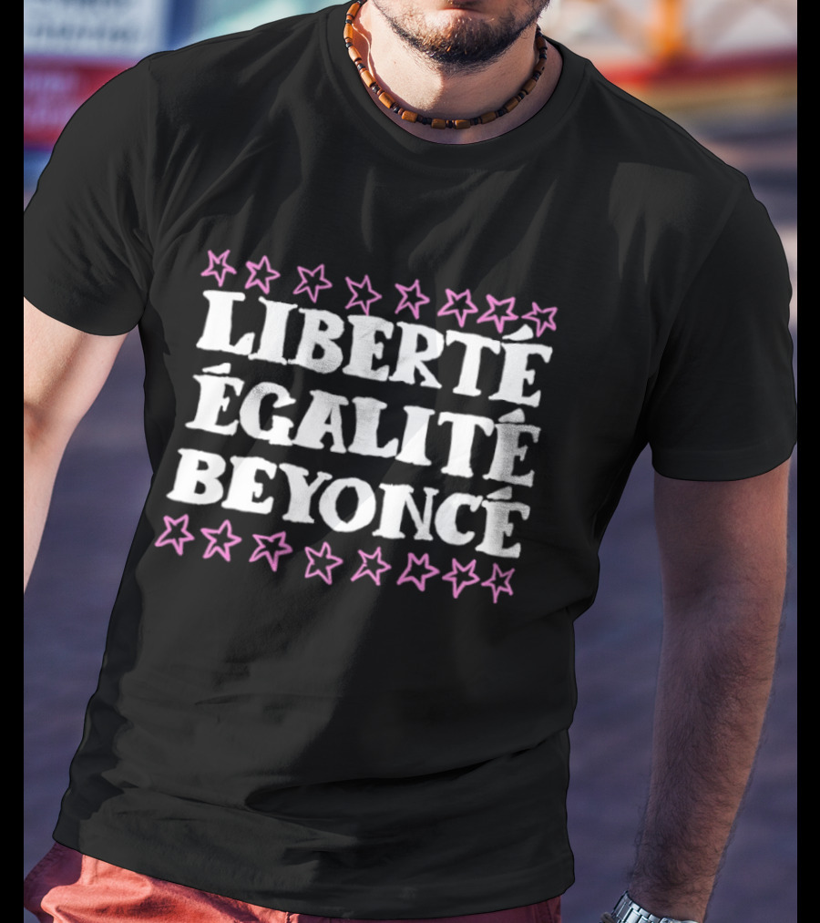 Liberté Égalité Beyoncé Pink Star Borders French Revolution Twist T-Shirt