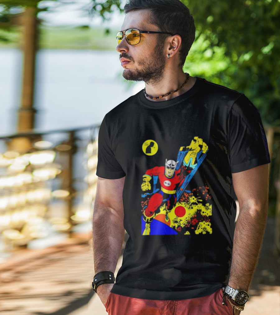 Jack Kirby Galactic Superhero Comic Book Dynamic Action T-Shirt