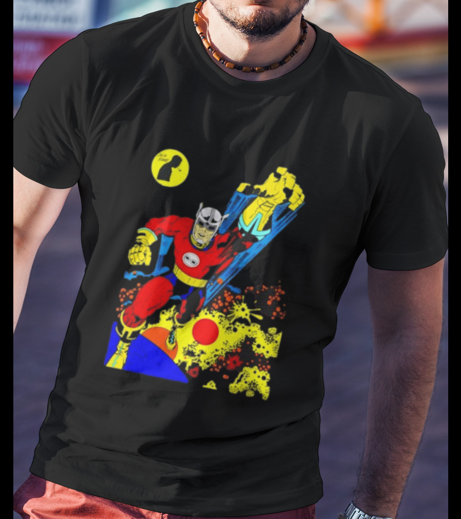 Jack Kirby Galactic Superhero Comic Book Dynamic Action T-Shirt