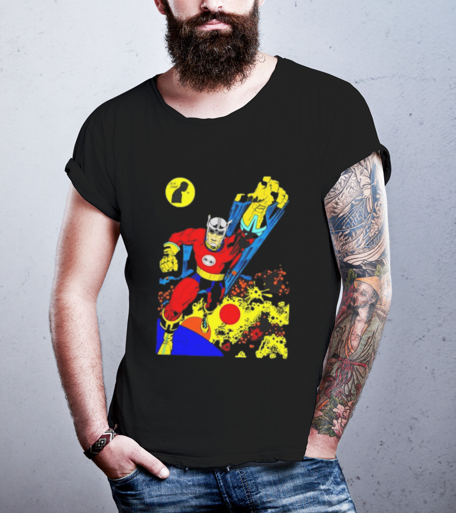 Jack Kirby Galactic Superhero Comic Book Dynamic Action T-Shirt