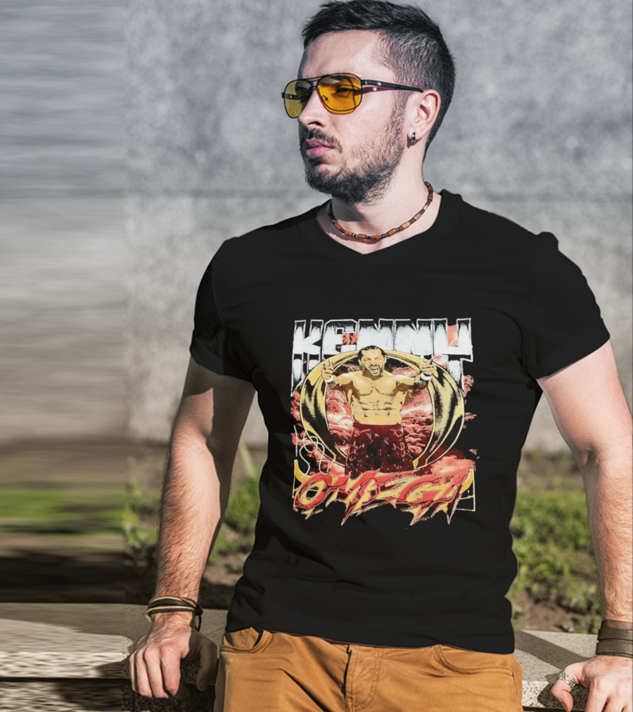 Kenny Omega AEW Wrestling Champion Dynamic Pose T-Shirt