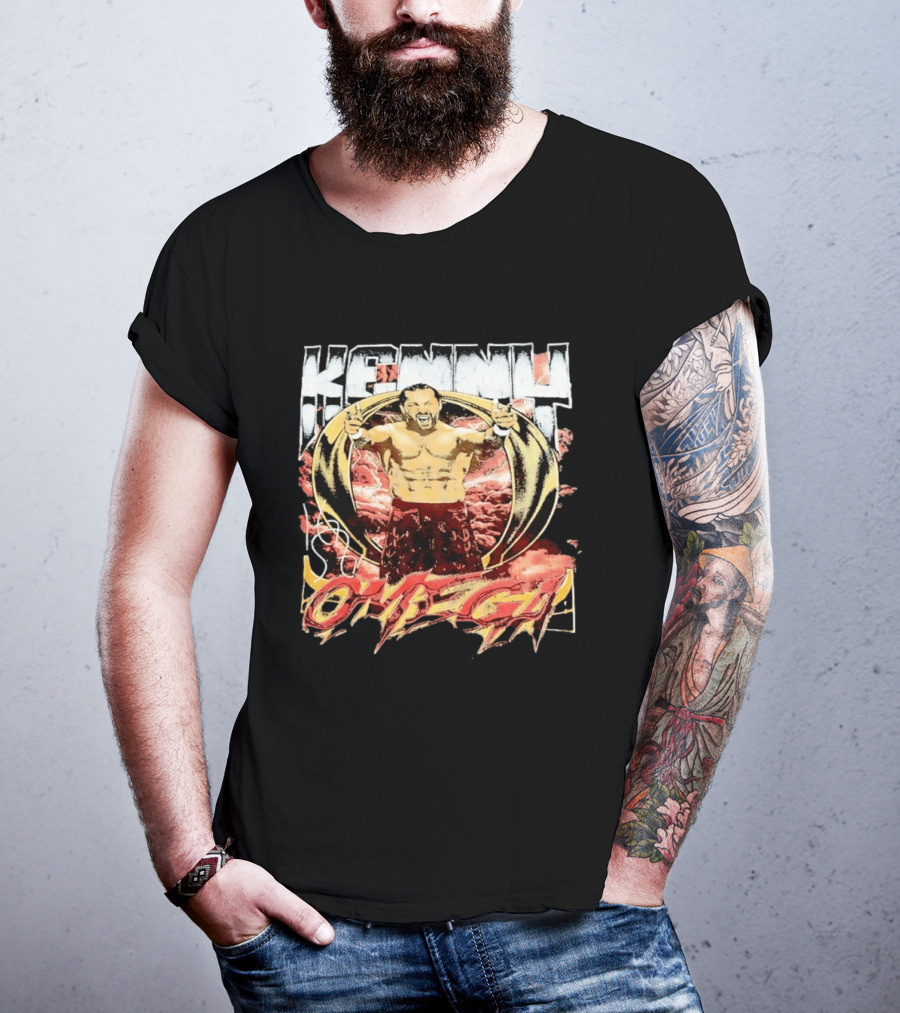 Kenny Omega AEW Wrestling Champion Dynamic Pose T-Shirt
