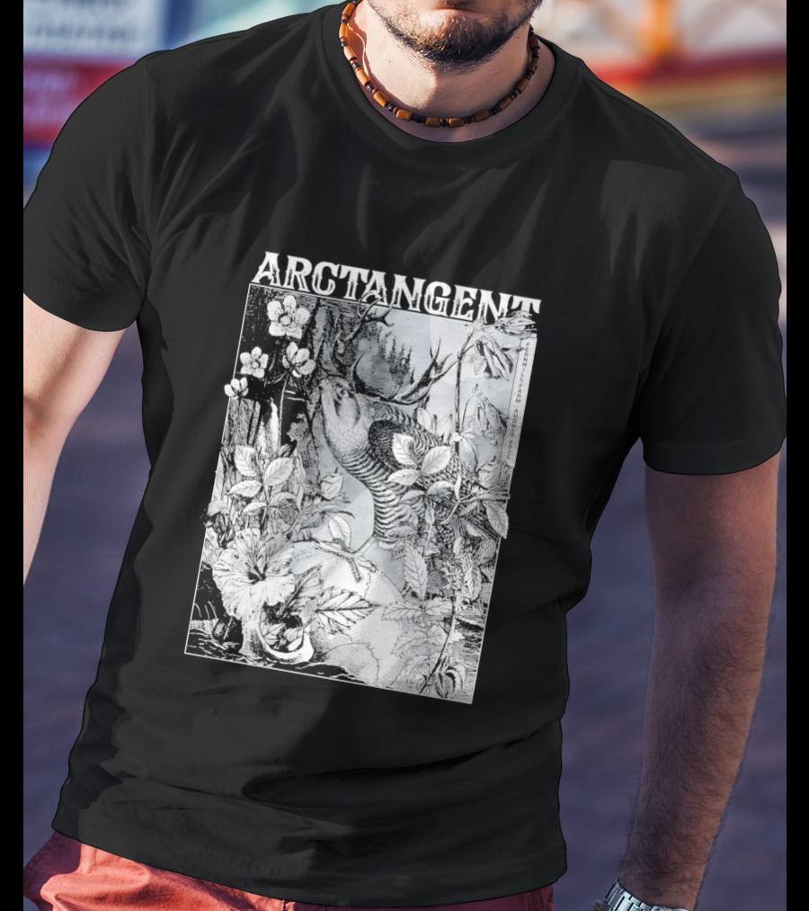 Arctangent Fernhill Farm Festival 2026 Bird Antlers Floral T-Shirt