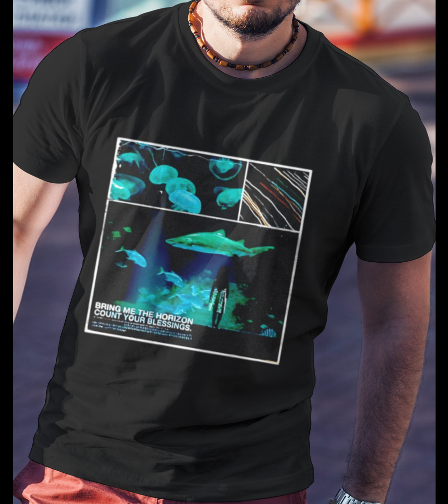 Bring Me The Horizon Count Your Blessings Aquarium Sharks And Jellyfish T-Shirt