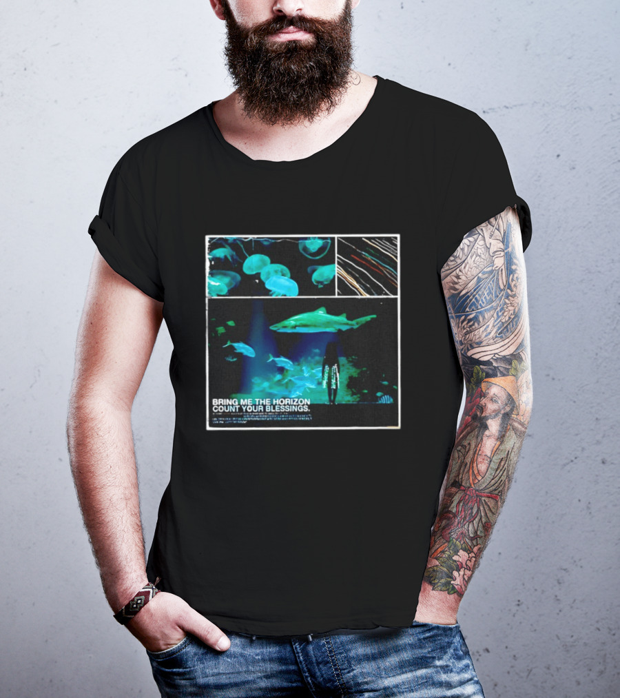 Bring Me The Horizon Count Your Blessings Aquarium Sharks And Jellyfish T-Shirt