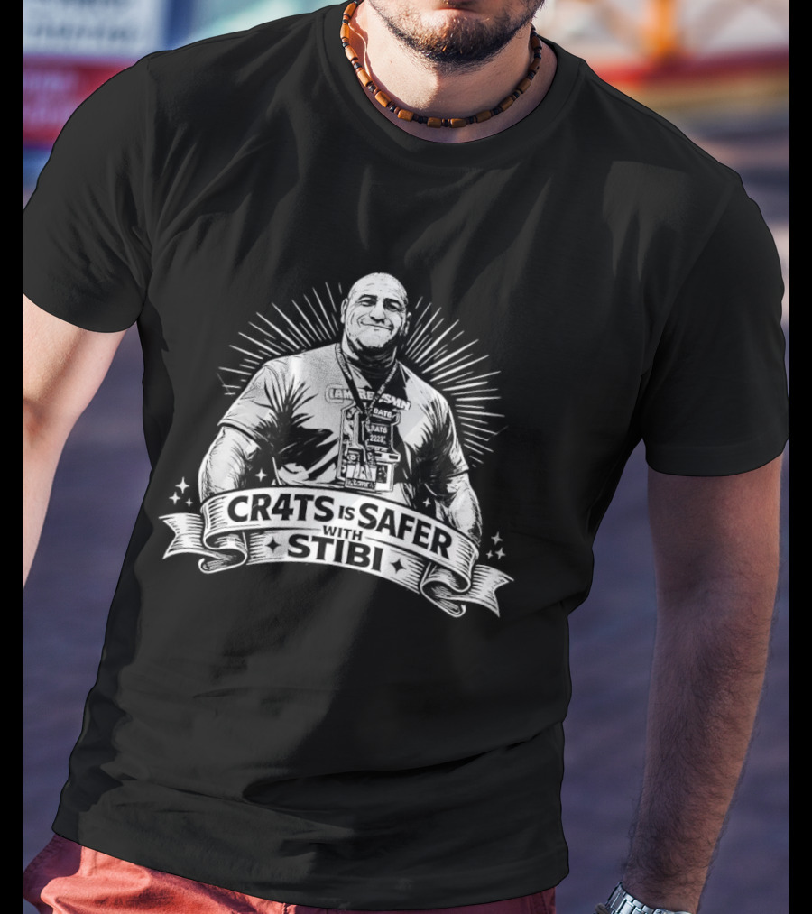 Cr4ts Is Safer With Stibi Declared By Central Figure With Radiant T-Shirt