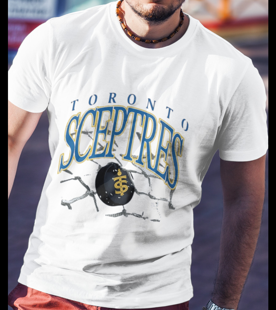 Toronto Sceptres Hockey Vintage Style With Hockey Puck And Chain T-Shirt
