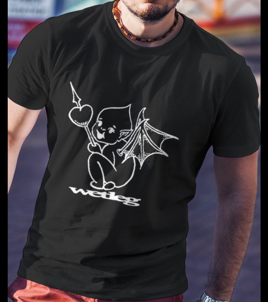 Wet Leg Baby Goblin Heart Spear Winged Creature T-Shirt
