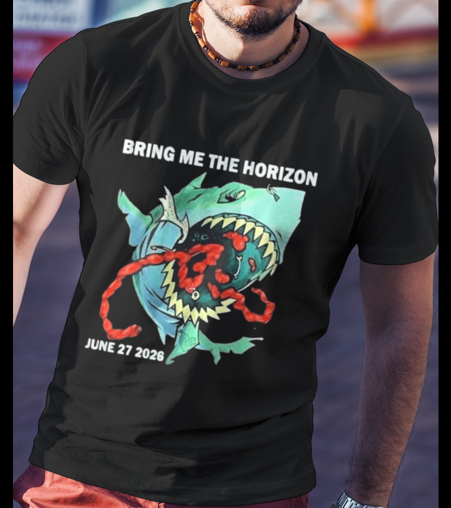 Bring Me The Horizon June 27 2026 Shark Graphic Copenhell Festival European Summer Shows T-Shirt