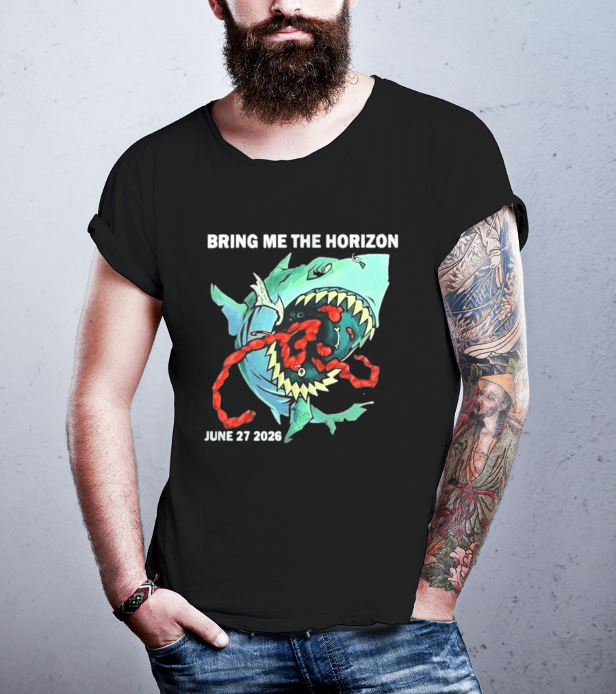 Bring Me The Horizon June 27 2026 Shark Graphic Copenhell Festival European Summer Shows T-Shirt