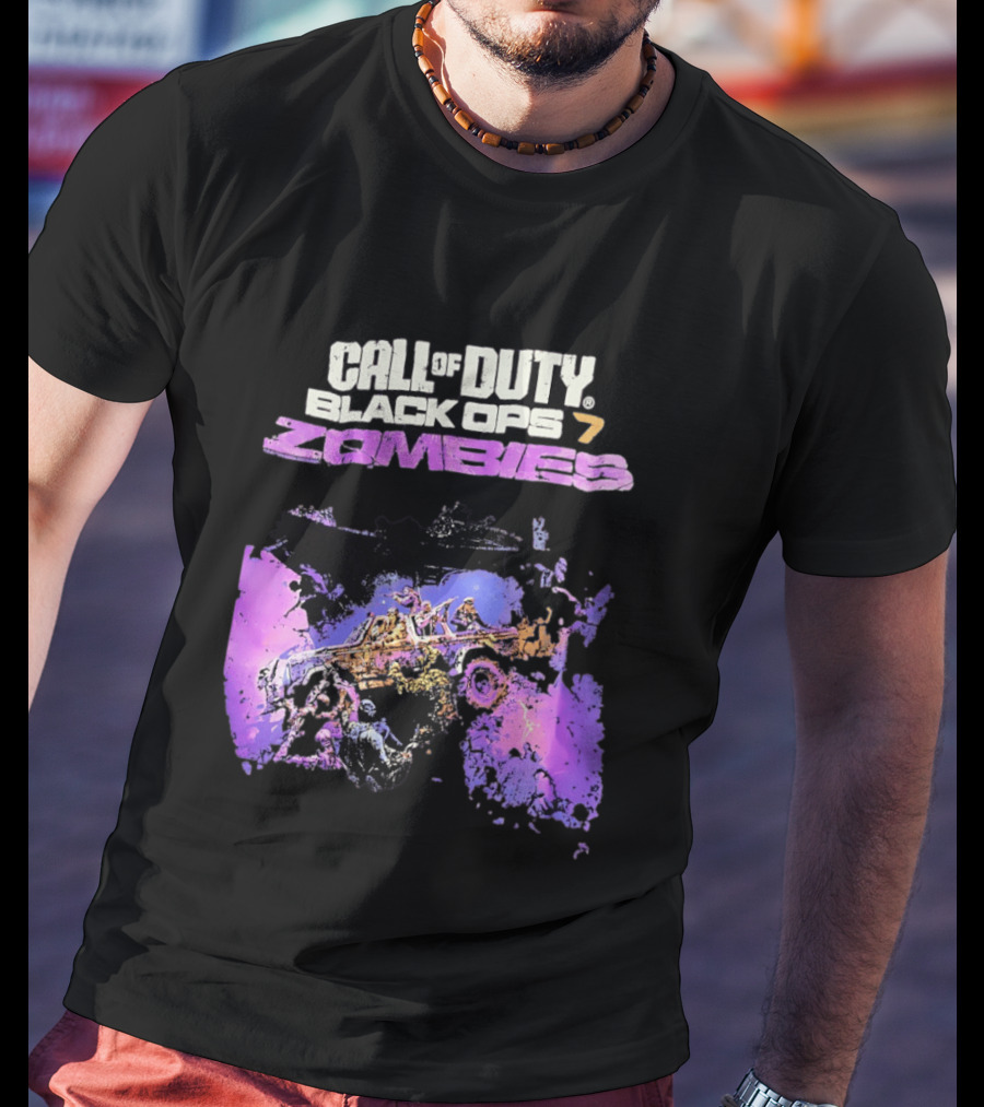 Call Of Duty Black Ops 7 Zombies Paint Splatter Artwork Gaming T-Shirt