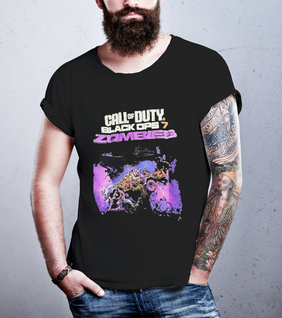 Call Of Duty Black Ops 7 Zombies Paint Splatter Artwork Gaming T-Shirt