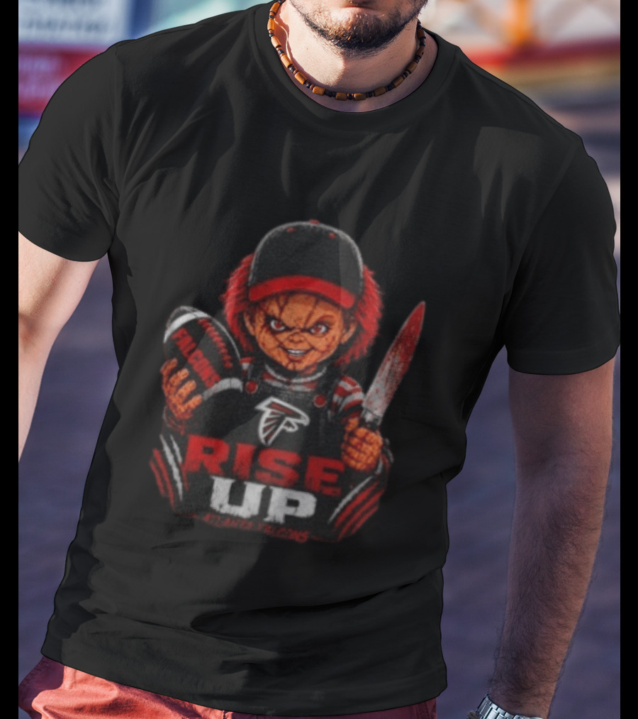 Atlanta Falcons Chucky Rise Up Horror Football T-Shirt