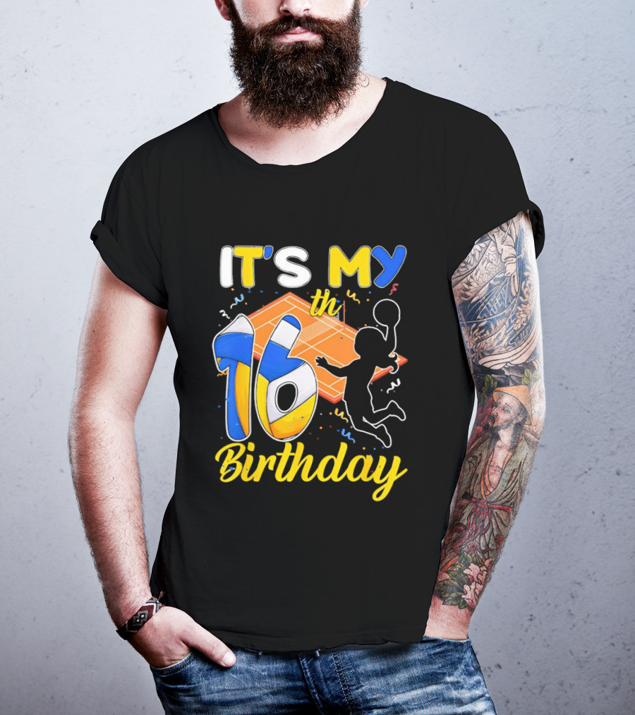 It's My 16th Birthday Volleyball Court T-Shirt