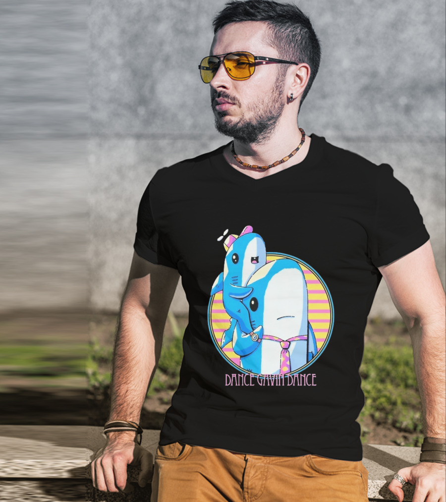 Dance Gavin Dance Shark Dad Cute Cartoon Marine Life Duo T-Shirt