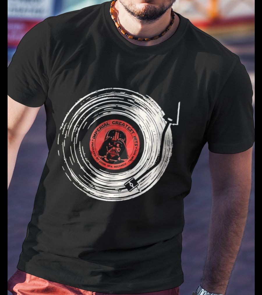 Darth Vader Imperial Greatest Hits Vinyl Record Star Wars Dark Side Records T-Shirt